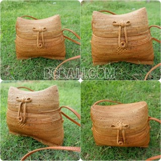 unique handmade bag classic style kiso rattan hand woven ata grass